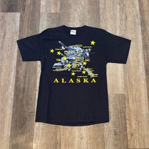 Vintage Alaska Landmarks Graphic Tee Shirt